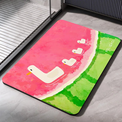 Quick Dry Bathroom Absorbent Anti Slip Floor Mat