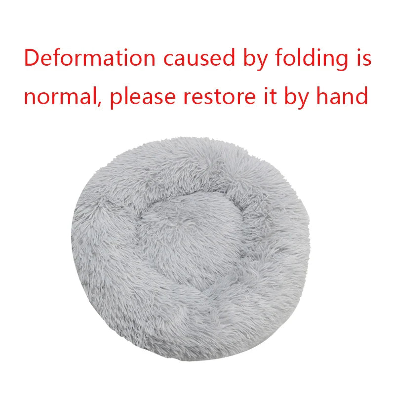 Dog Washable Winter Warm Round Bed