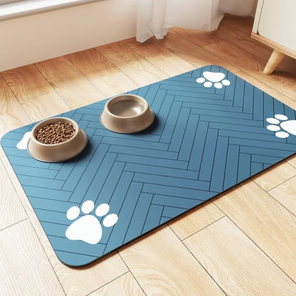 Dog Quick Dry Waterproof Food Bowl Mat