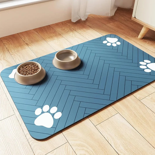 Dog Quick Dry Waterproof Food Bowl Mat