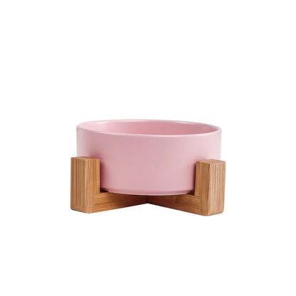 Dog Wooden Frame Protection Cervical Bowl