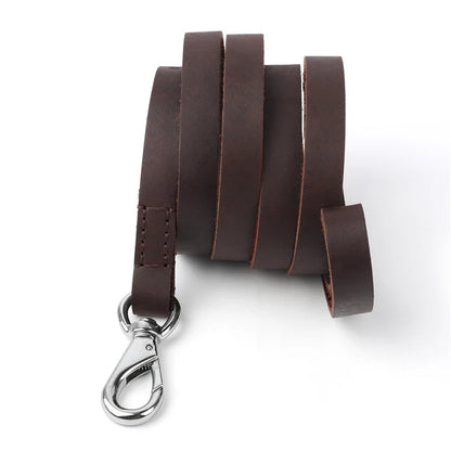 Dog Outdoor Durable Leather Leash