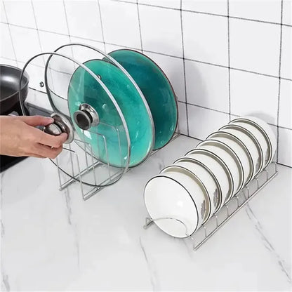 Kitchen Stainless Steel Bowl Dish Organizer