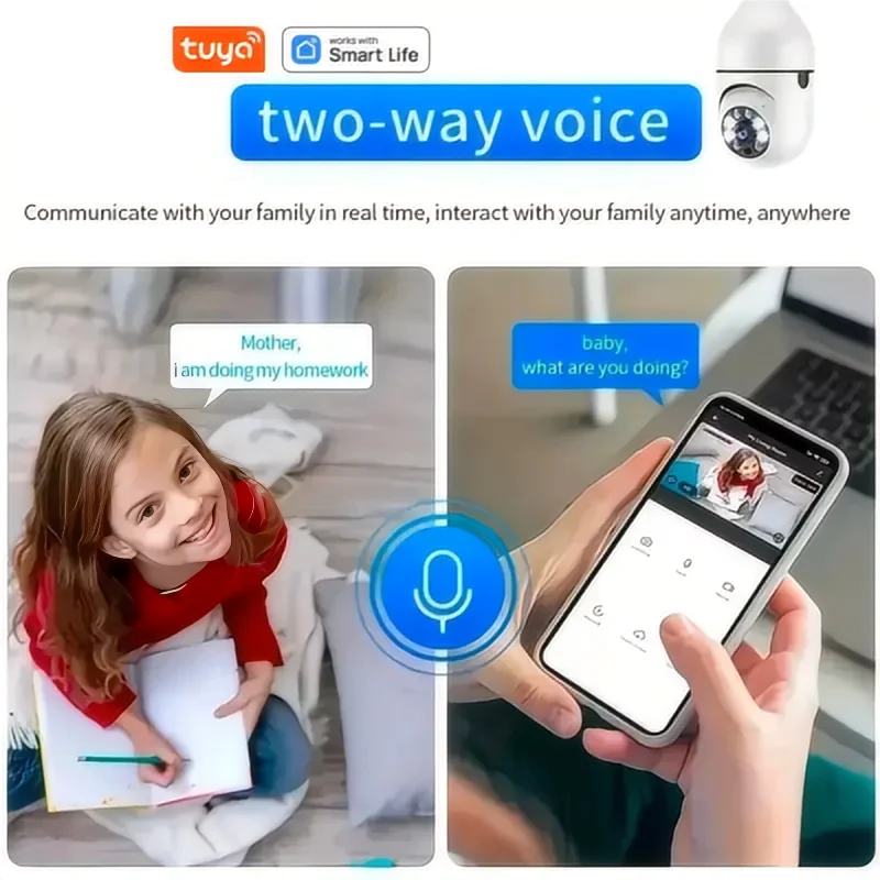 Smart Home Bulb Wifi Surveillance Camera