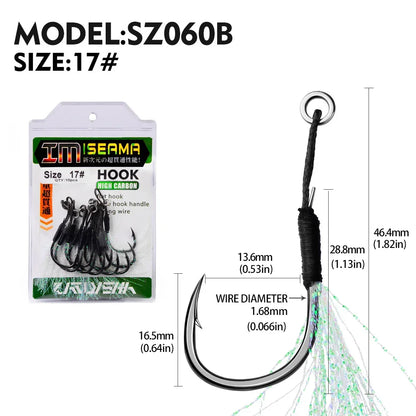 Metal Jig Tail Assist Fishing Hook