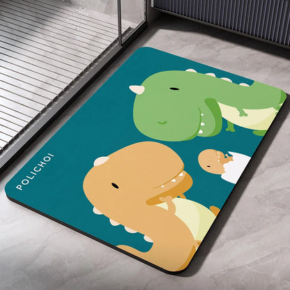Quick Dry Bathroom Absorbent Anti Slip Floor Mat