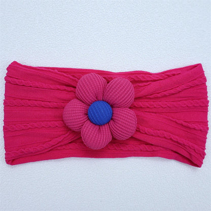 Baby Soft Elastic  Flower Nylon Hairband