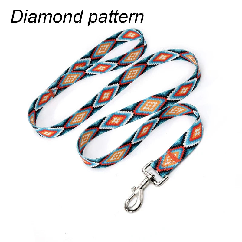 Pet Style Striped Forest Pattern Collar Leash