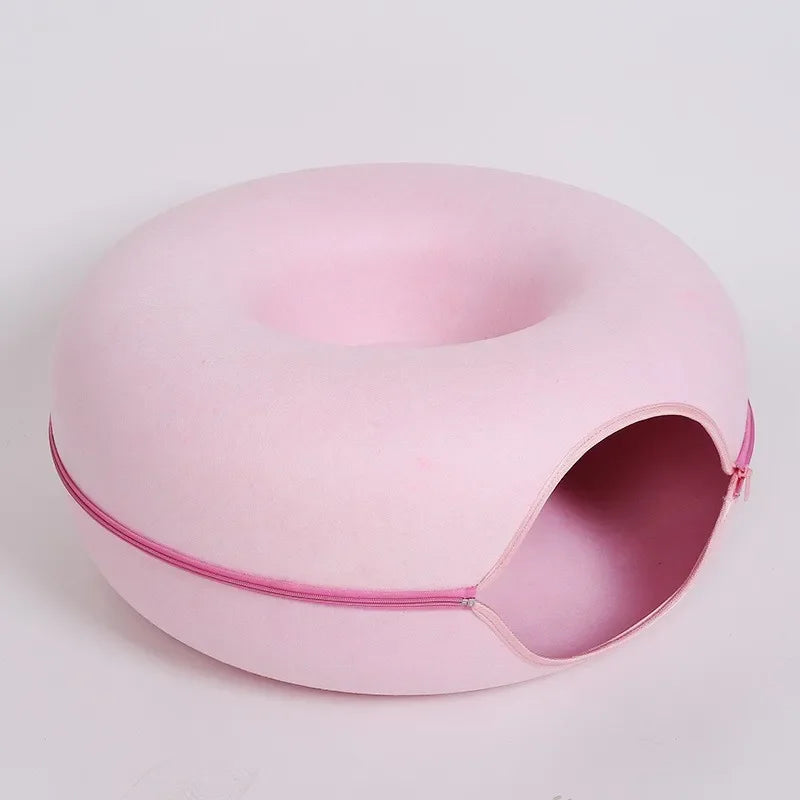 Cat Kitten Training Interactive Tunnel Donut Bed