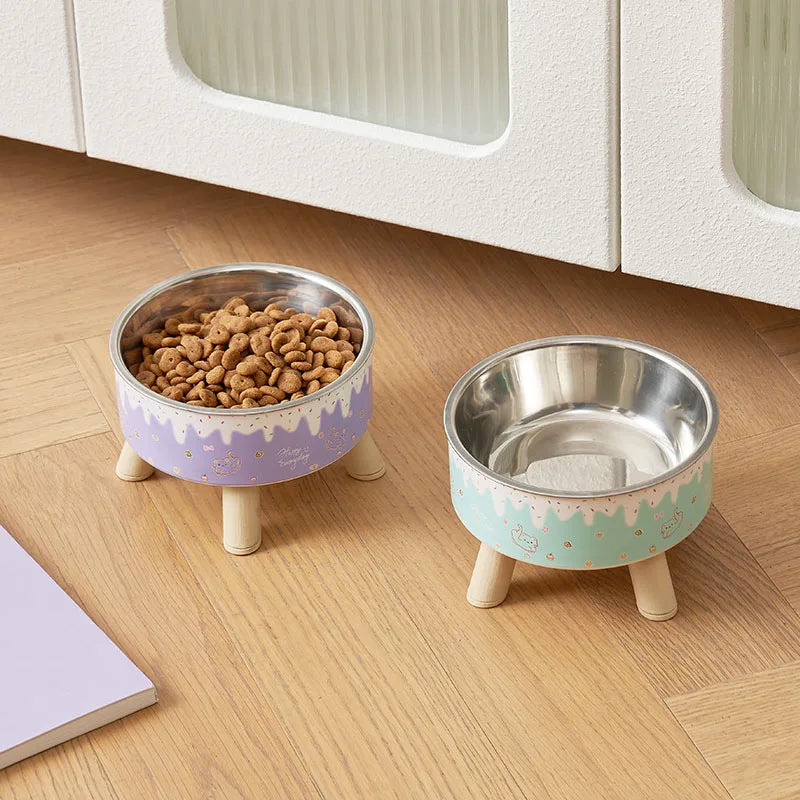 Pet Fashion Cartoon Colorful Feeding Water Bowl