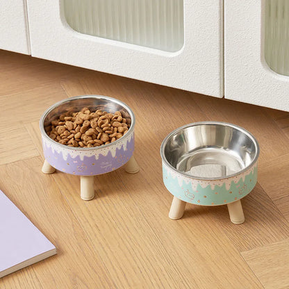 Pet Fashion Cartoon Colorful Feeding Water Bowl