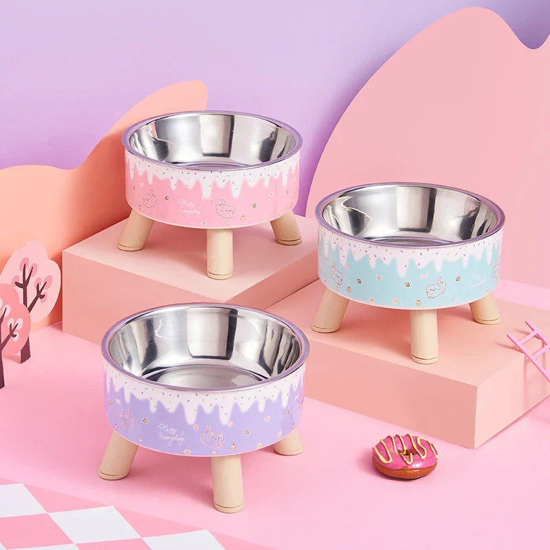 Pet Fashion Cartoon Colorful Feeding Water Bowl