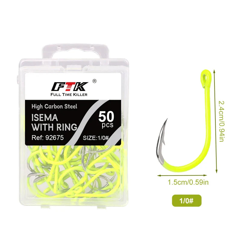 Sharp High-carbon Steel Fishhooks Barbed