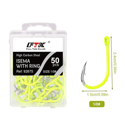 Sharp High-carbon Steel Fishhooks Barbed