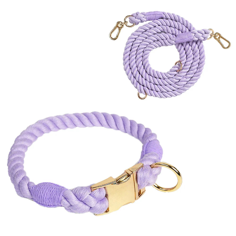 Pet Macaron Collar & Leash Set