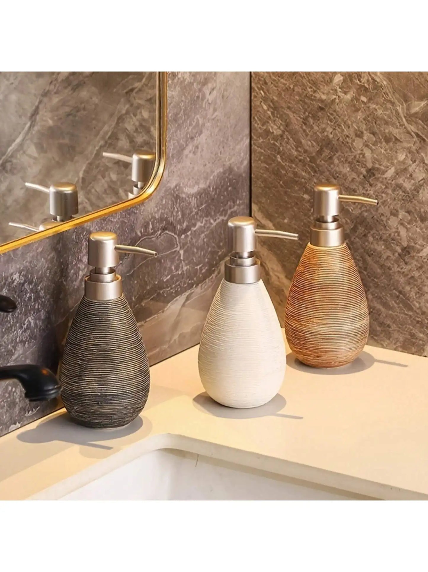 Retro Style Ceramic Push-Type Soap Dispenser