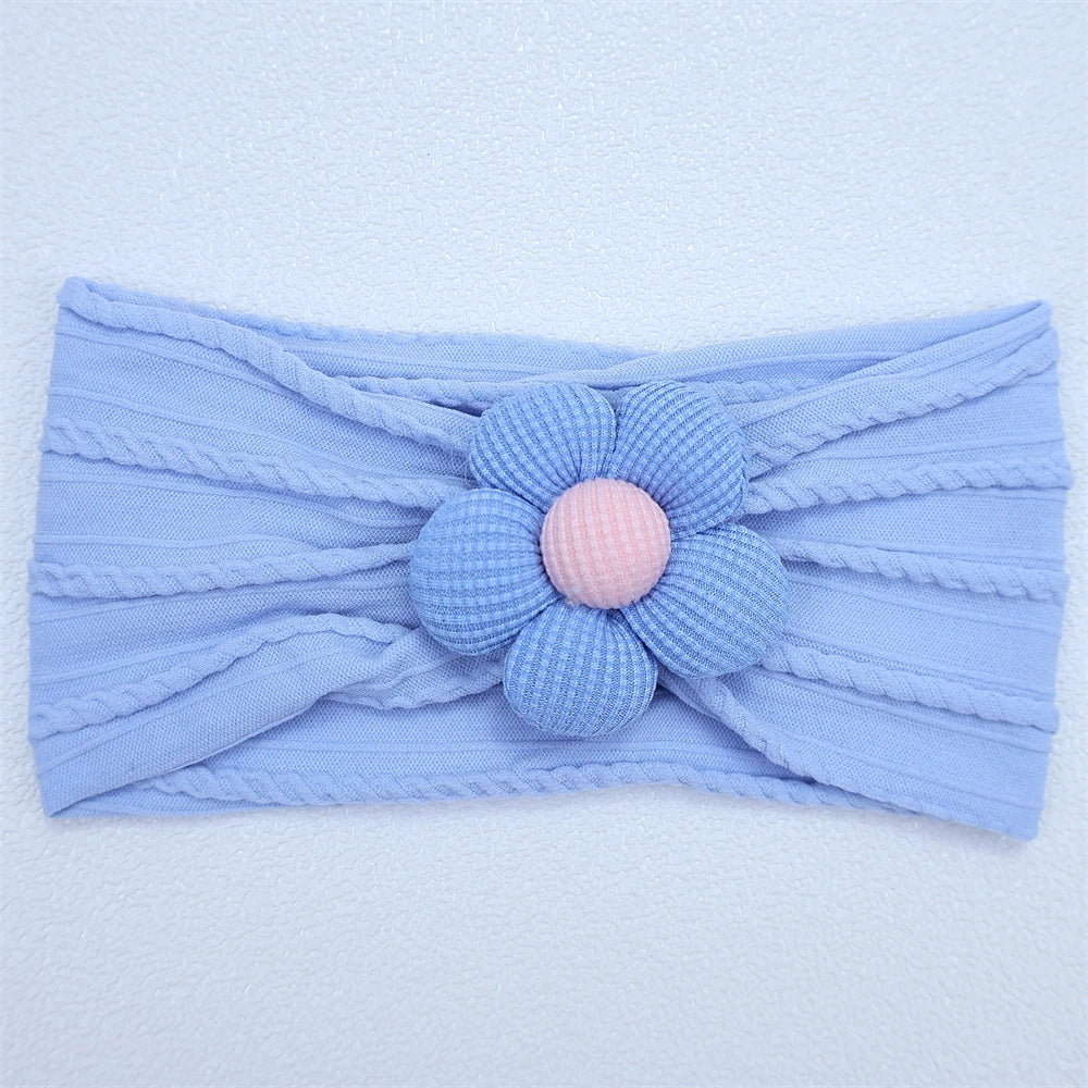 Baby Soft Elastic  Flower Nylon Hairband