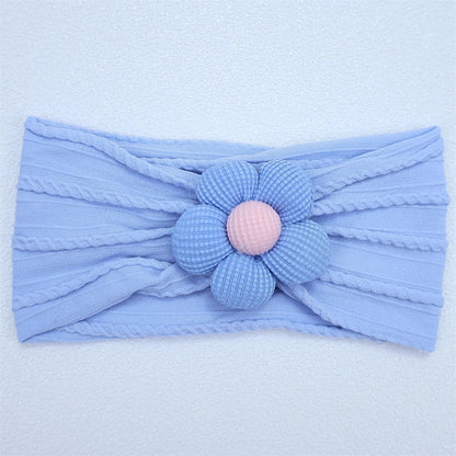 Baby Soft Elastic  Flower Nylon Hairband