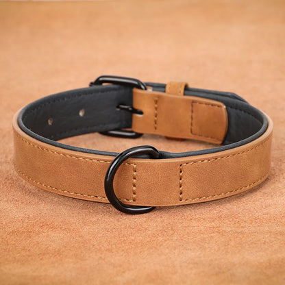 Pet Durable Real Leather Necklace Collar