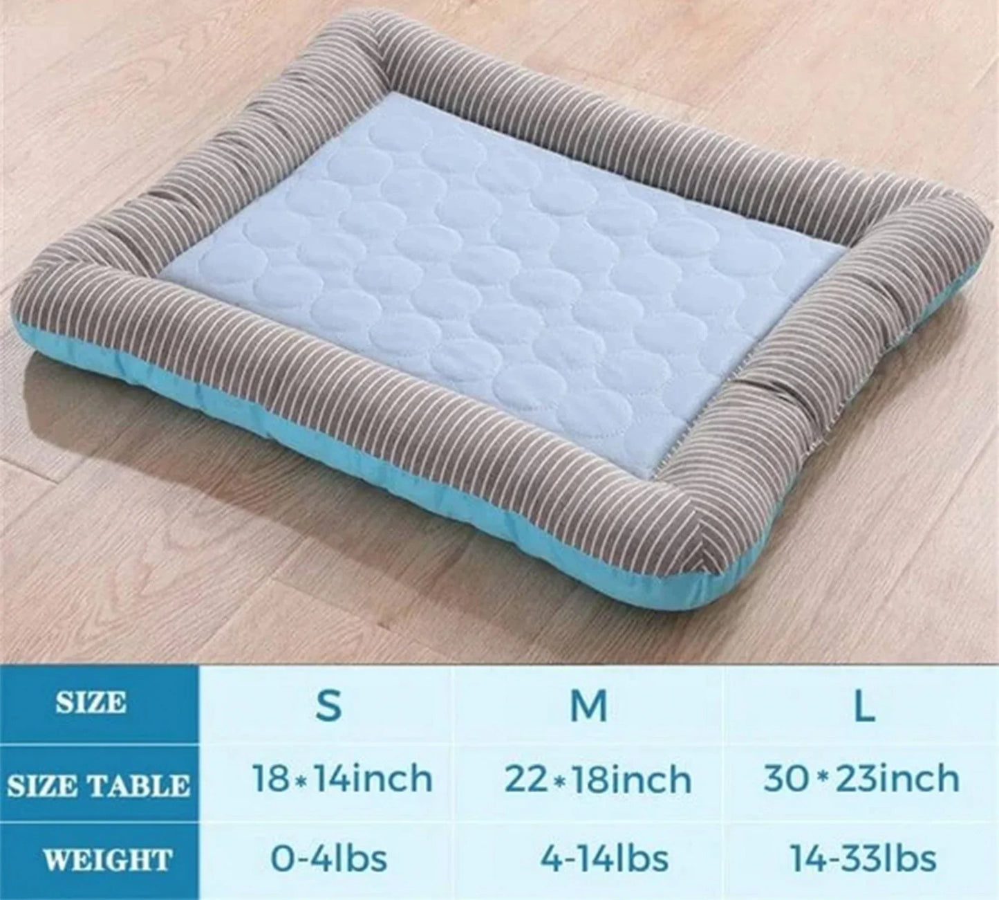 Dog Ice Silk Material Soft For Summer Sleeping  Bed