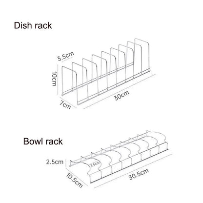 Kitchen Stainless Steel Bowl Dish Organizer