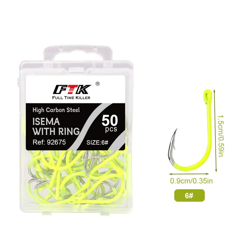 Sharp High-carbon Steel Fishhooks Barbed