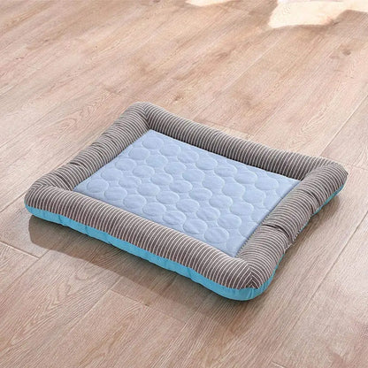 Dog Ice Silk Material Soft For Summer Sleeping  Bed