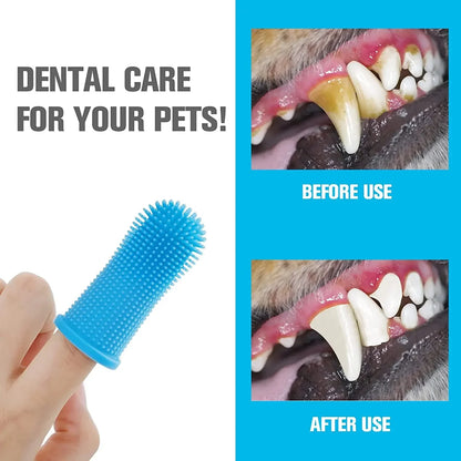 1PC Dog Super Soft Pet Finger Toothbrush