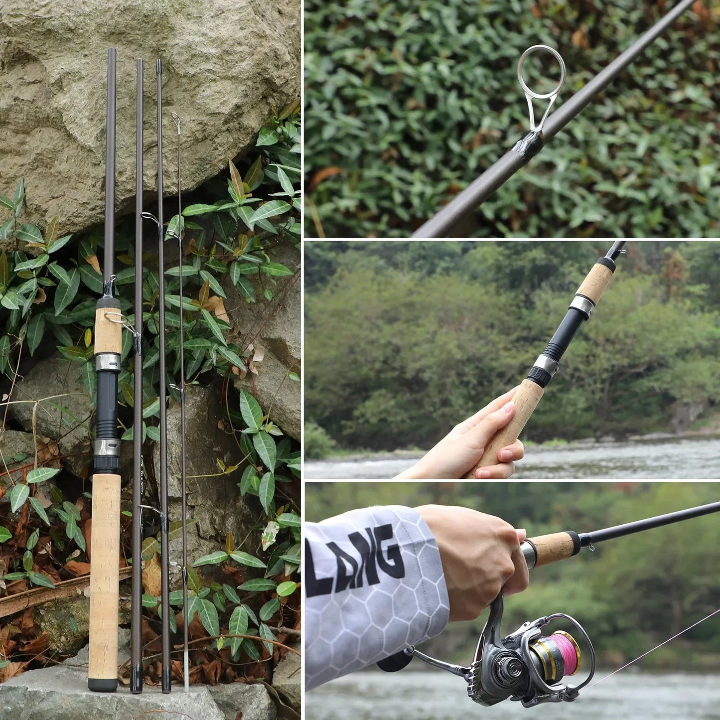 Ultra Light Wooden Handle Spinning Rod