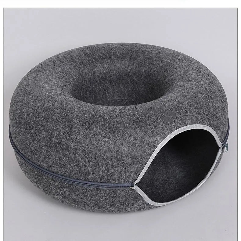 Cat Kitten Training Interactive Tunnel Donut Bed