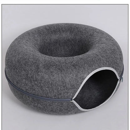 Cat Kitten Training Interactive Tunnel Donut Bed