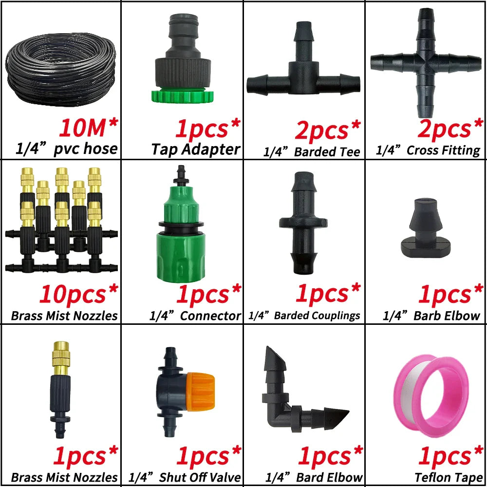 Garden Misting Cooling System Watering Nozzle