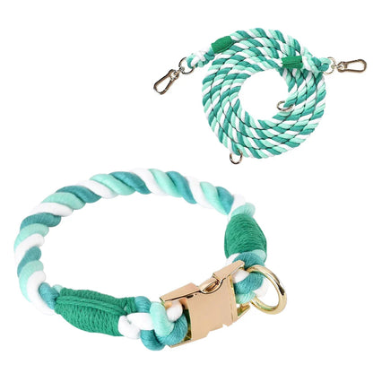 Pet Macaron Collar & Leash Set