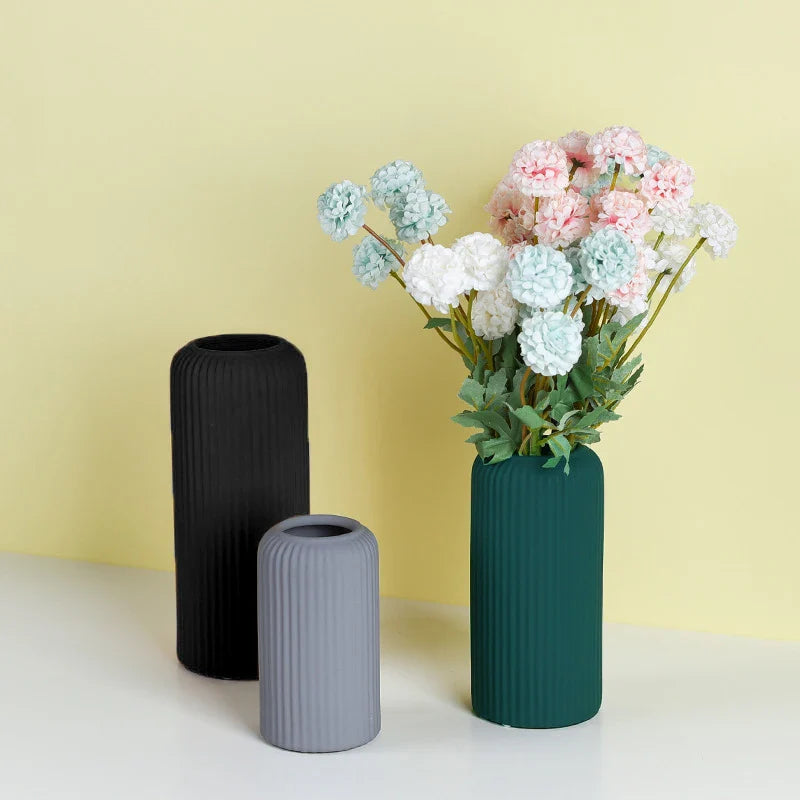 Imitation Ceramic Flower Bottle Nordic Vase