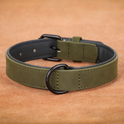 Pet Durable Real Leather Necklace Collar