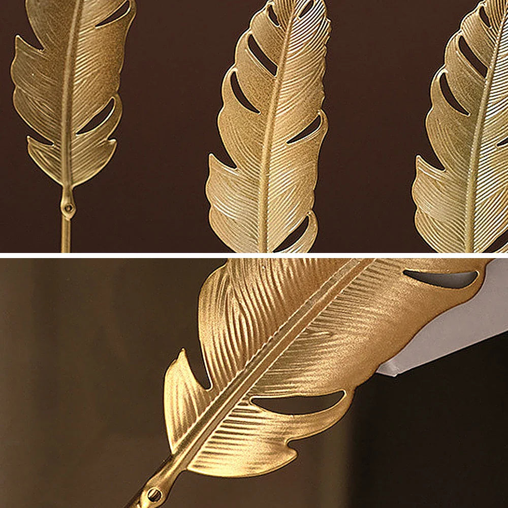 Living Room Decor Nordic Gold Ginkgo Leaf Craft