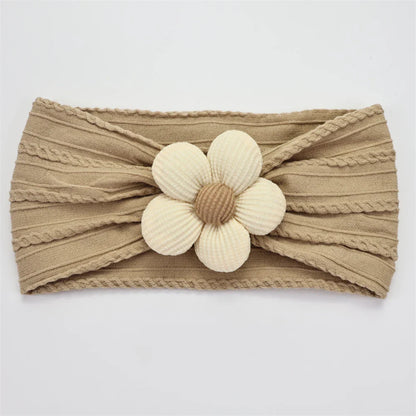 Baby Soft Elastic  Flower Nylon Hairband