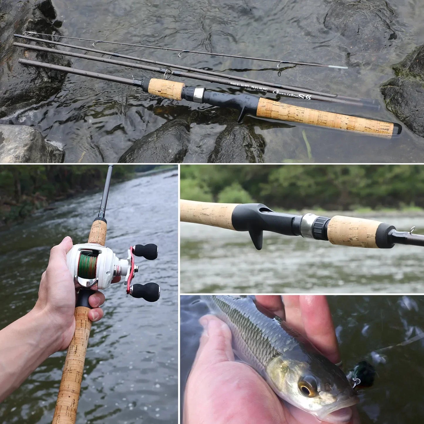 Ultra Light Wooden Handle Spinning Rod