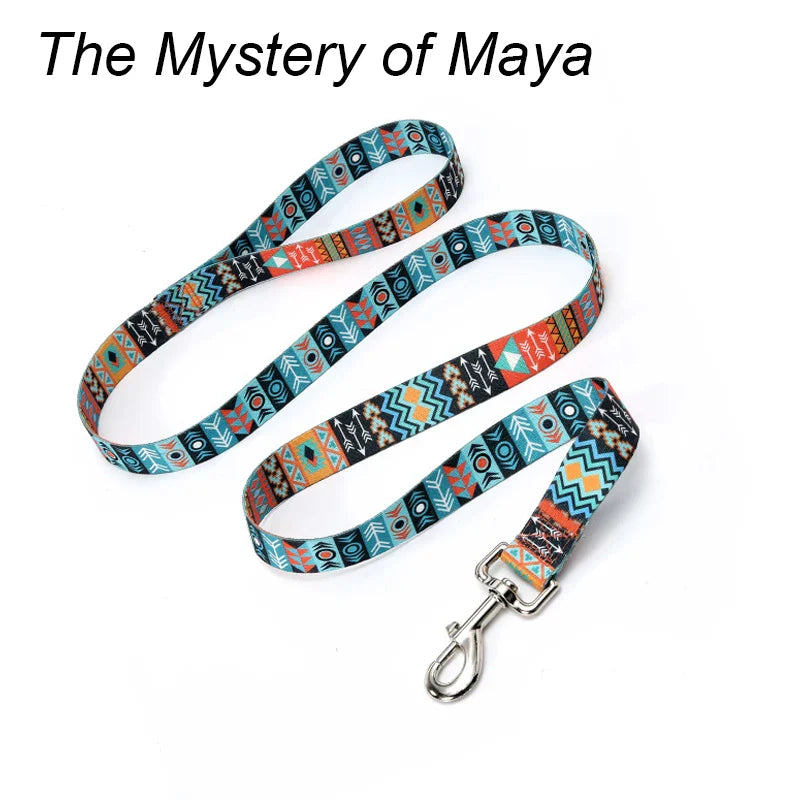 Pet Style Striped Forest Pattern Collar Leash