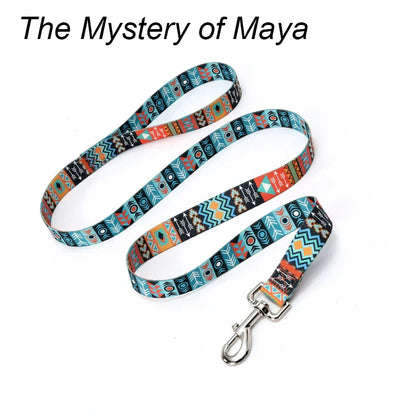 Pet Style Striped Forest Pattern Collar Leash