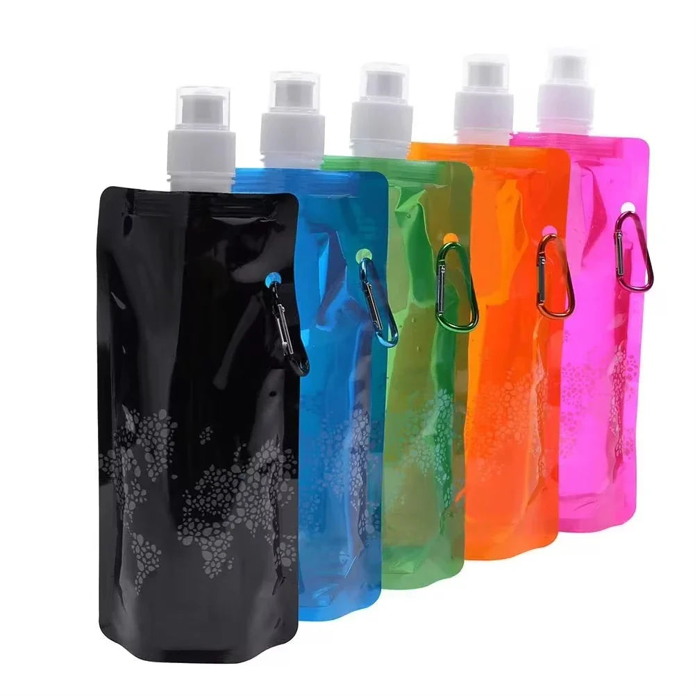 500ML Portable Silicone Folding Water Bottle