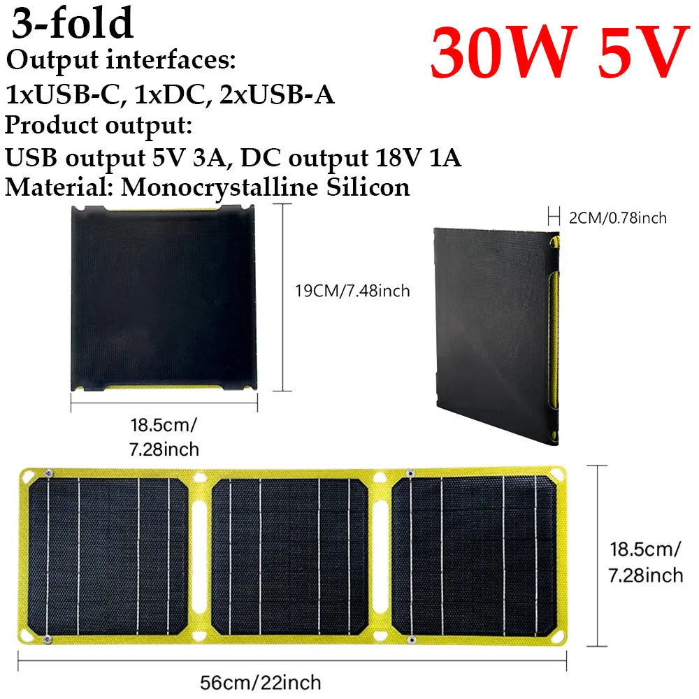 Camping Hiking Solar Charging USB Battery