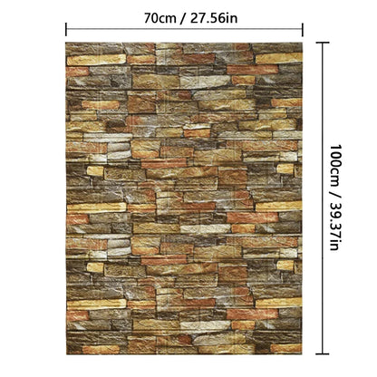 3D Brick Wallpaper Foam Wall Sticker