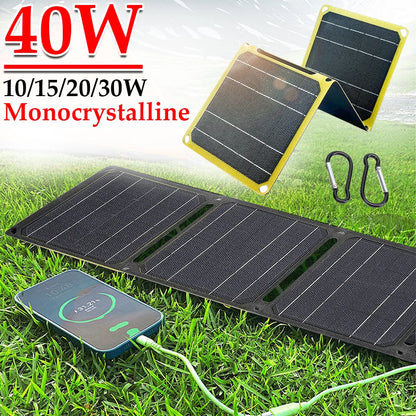 Camping Hiking Solar Charging USB Battery
