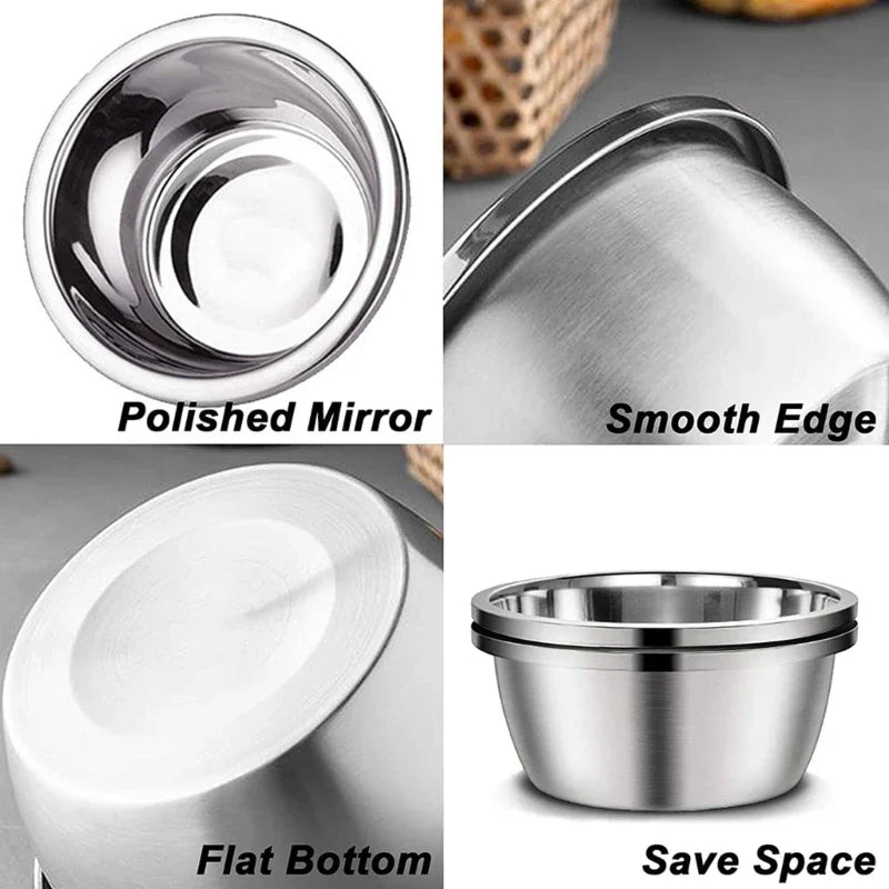Dog Stainless Steel Round Water Bowl