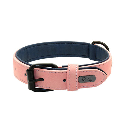 Pet Durable Real Leather Necklace Collar
