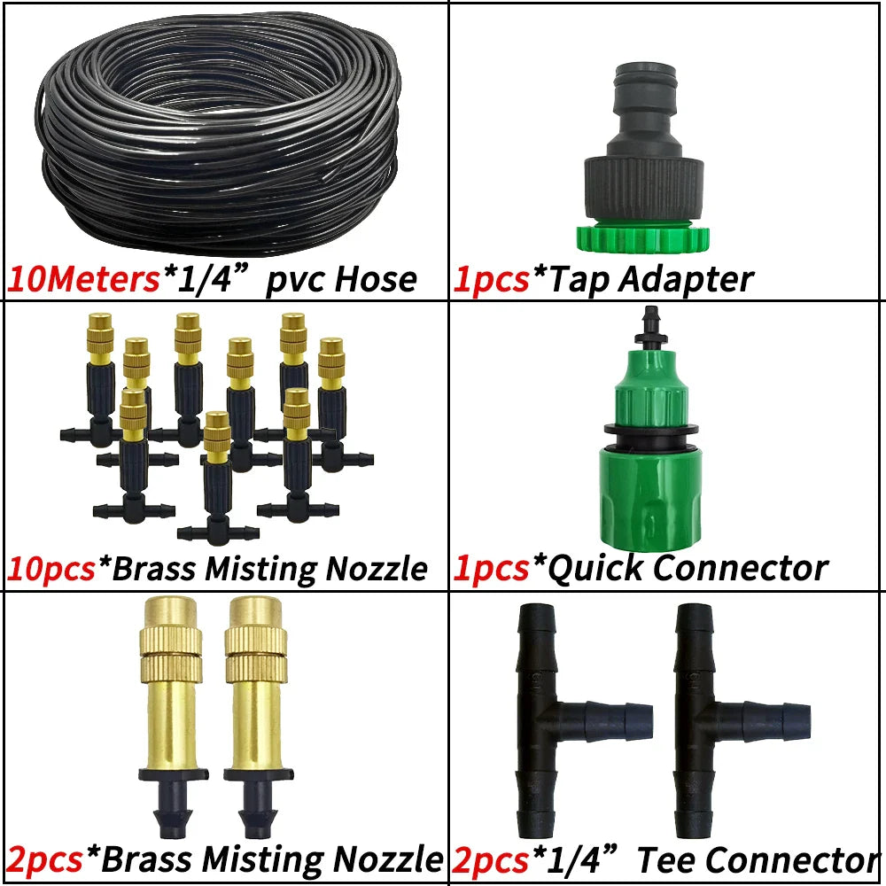 Garden Misting Cooling System Watering Nozzle