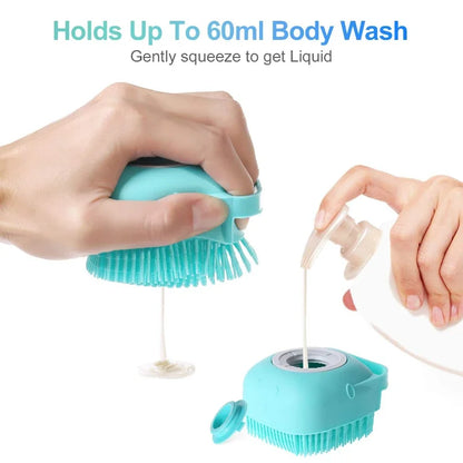 Pet Soft Silicone Rubber Shampoo Brush