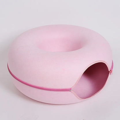 Cat Kitten Training Interactive Tunnel Donut Bed