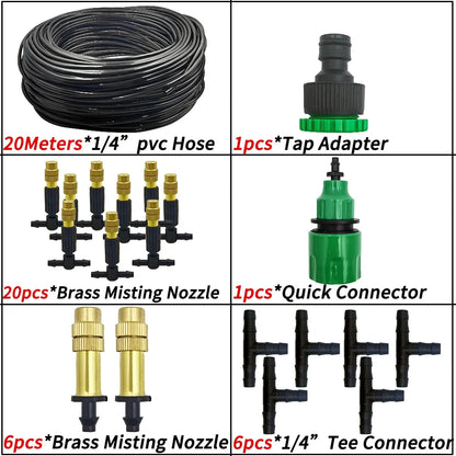 Garden Misting Cooling System Watering Nozzle
